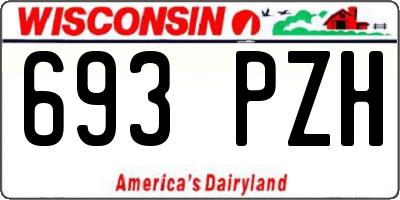 WI license plate 693PZH