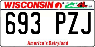 WI license plate 693PZJ