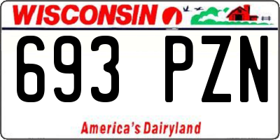 WI license plate 693PZN
