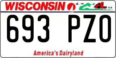 WI license plate 693PZO