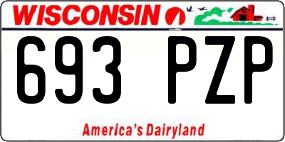 WI license plate 693PZP
