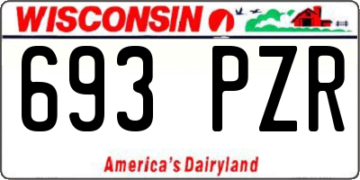WI license plate 693PZR