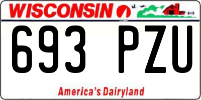 WI license plate 693PZU
