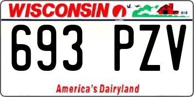 WI license plate 693PZV