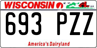 WI license plate 693PZZ