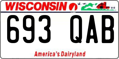 WI license plate 693QAB