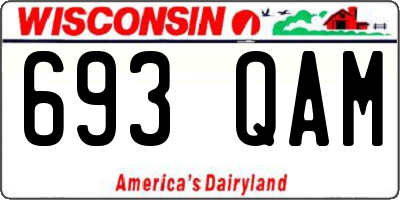 WI license plate 693QAM