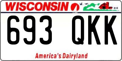 WI license plate 693QKK