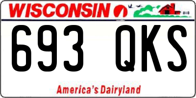 WI license plate 693QKS