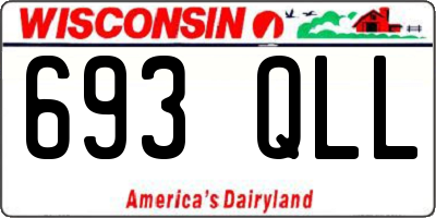 WI license plate 693QLL