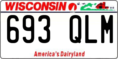 WI license plate 693QLM