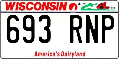 WI license plate 693RNP