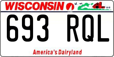 WI license plate 693RQL