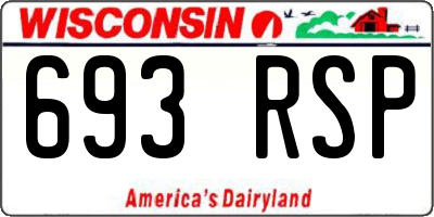 WI license plate 693RSP
