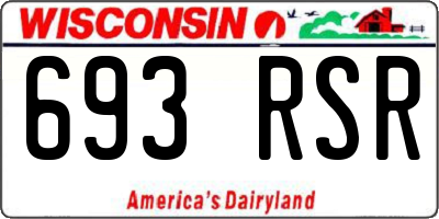 WI license plate 693RSR