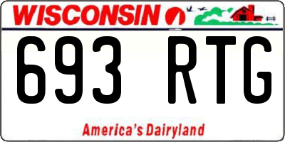 WI license plate 693RTG