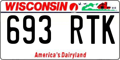 WI license plate 693RTK