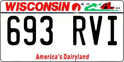 WI license plate 693RVI