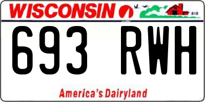 WI license plate 693RWH