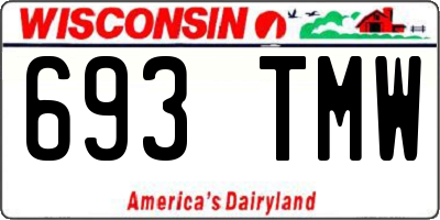 WI license plate 693TMW
