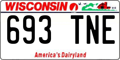 WI license plate 693TNE