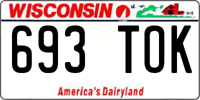 WI license plate 693TOK