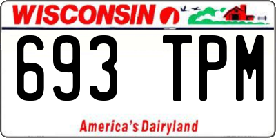 WI license plate 693TPM
