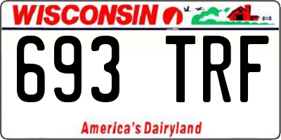 WI license plate 693TRF