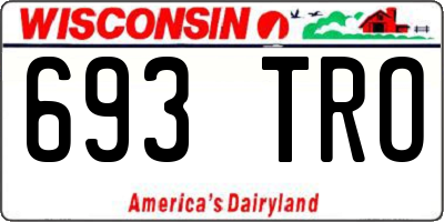 WI license plate 693TRO