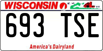 WI license plate 693TSE