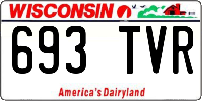 WI license plate 693TVR