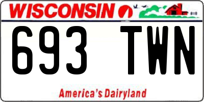 WI license plate 693TWN