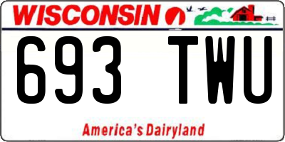 WI license plate 693TWU