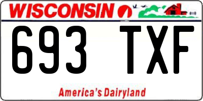 WI license plate 693TXF
