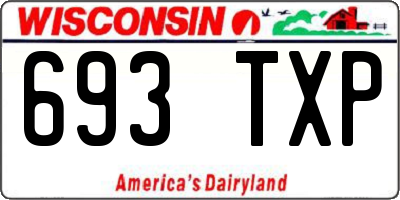 WI license plate 693TXP