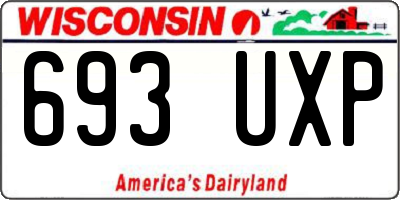 WI license plate 693UXP