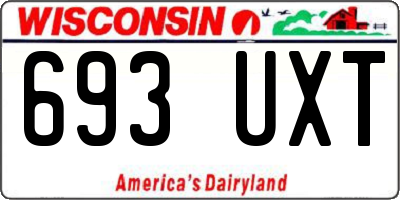 WI license plate 693UXT