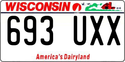 WI license plate 693UXX