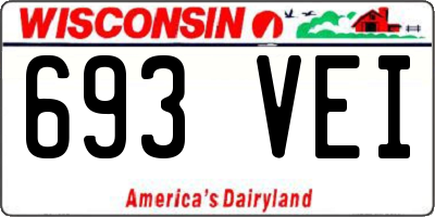 WI license plate 693VEI