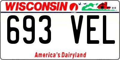 WI license plate 693VEL