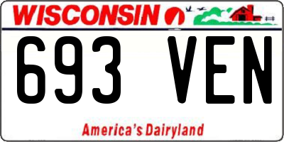 WI license plate 693VEN
