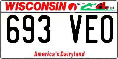 WI license plate 693VEO