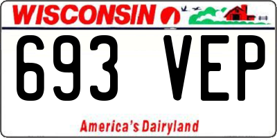 WI license plate 693VEP