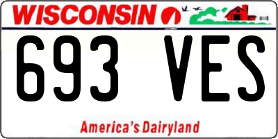 WI license plate 693VES