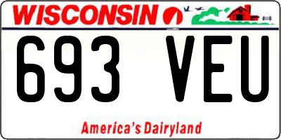 WI license plate 693VEU