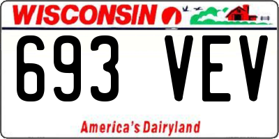 WI license plate 693VEV