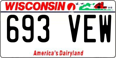 WI license plate 693VEW