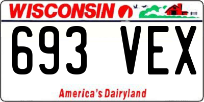 WI license plate 693VEX