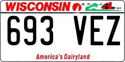 WI license plate 693VEZ
