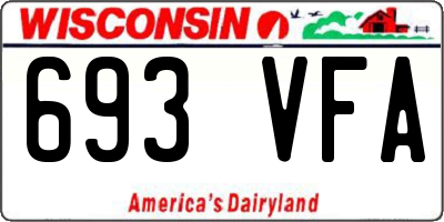 WI license plate 693VFA